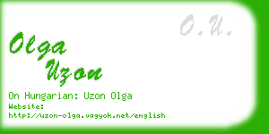 olga uzon business card